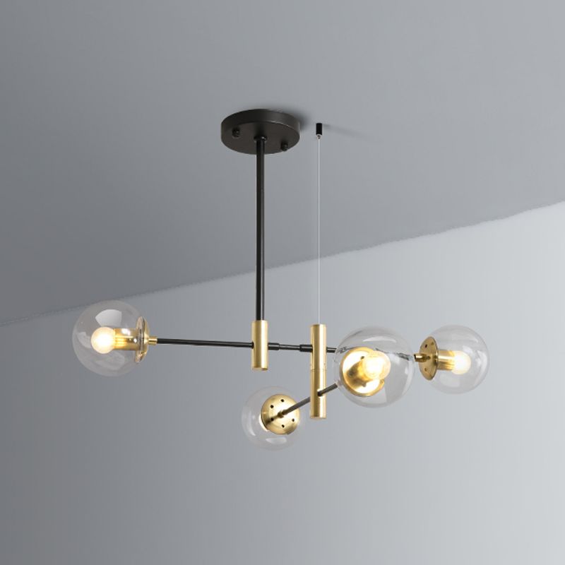 Lampade per lampadari in metallo moderno lampade a sospensione nera a sospensione multishead per soggiorno