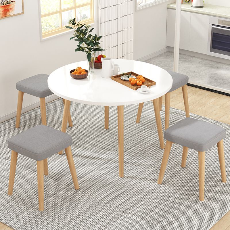Modern 1/5 Pieces Dining Set Geometry Wood Dining Table for Dining Room