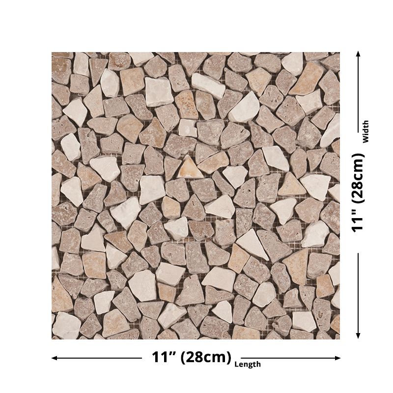 Modernes Kiesstab-Tapetenpaneel-Set für die Küche, 3,4 m² große Wanddekoration in Pastellfarben