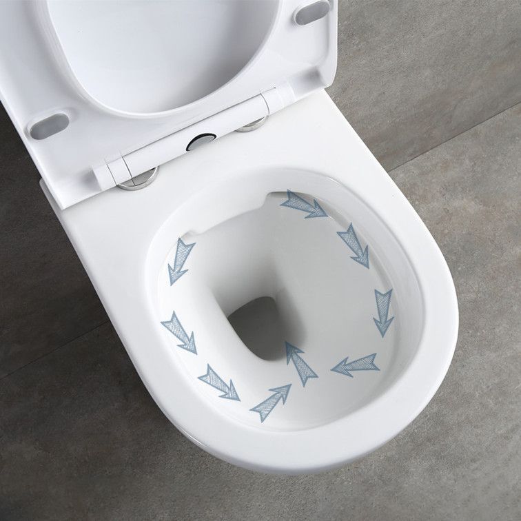 Modern Wall Mount Flush Toilet All-In-One Siphon Jet Toilet Bowl