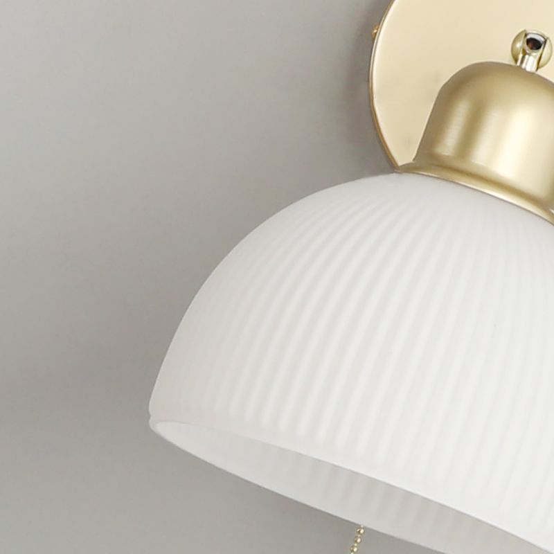 American Style Copper Wall Light Dome Shape Wall Lamp for Living Room