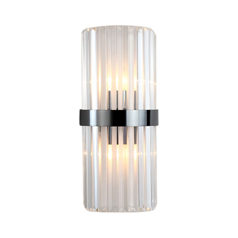 Crystal Geometry Shape Wall Lights Modern Style 2 Light Wall Sconce for Bedside