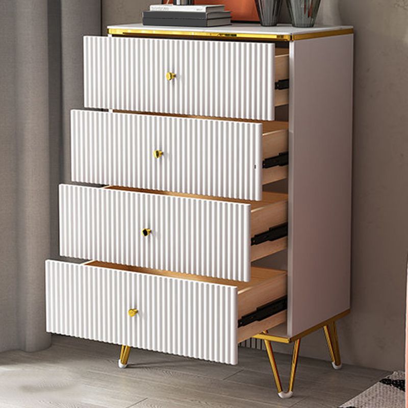 White Accent Chest 15.74" Wide Chest with Drawers, Water Resistant