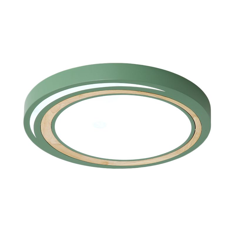 Acrylique Circle LED Ceiling Mount Light Macaron Style Ceiling Lamp for Boys Girls Bedroom