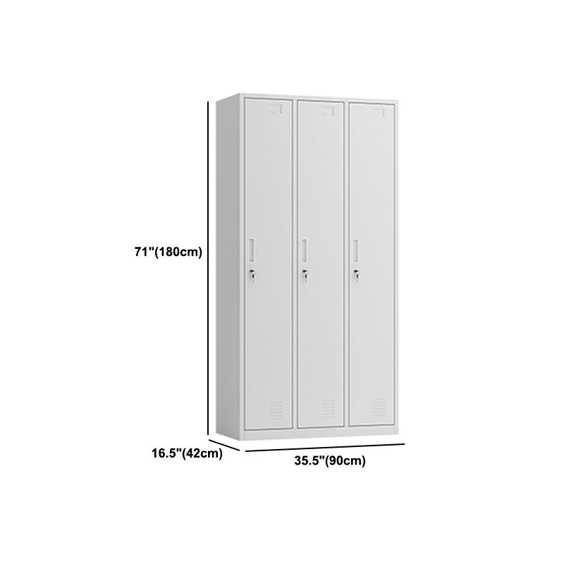 Steel Wardrobe Armoire Contemporary White Storage Cabinet for Home