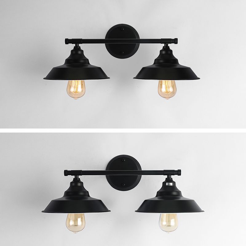 Industrial Metal Vanity Sconce Light Barn Shade Wall Mounted Light for Mirror Cabinet