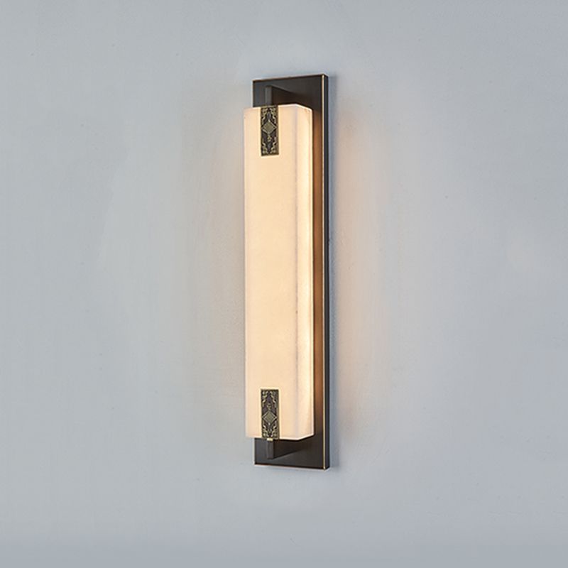 Lampade a parete rettangolari in metallo a 1 campo moderno lampada a monte per soggiorno