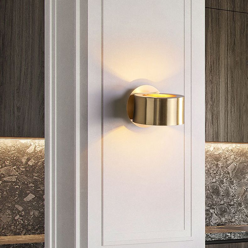 Lampada da parete con cerchio in metallo oro SCONCE DELLA LAMPO DI SCONCE PER LA SOGGIO