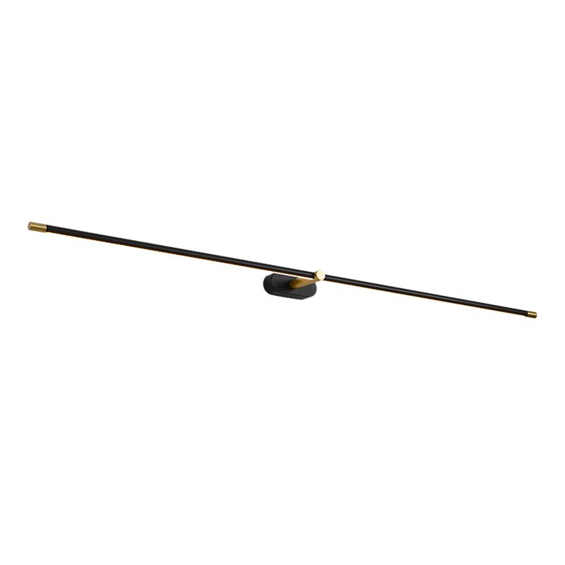 Luce da parete a specchio in metallo a forma lineare Luce moderna a specchio a 1 luci a parete montata