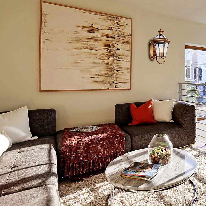 Brass Birdcage Wall Lamp Traditionalist Metal 1 Light Balcony Wall Mount Lighting, 14"/15" Tall