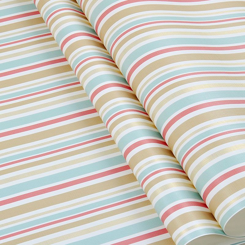 Vertical Stripe Wallpaper Roll for Living Room in Natural Color, 33-foot x 20.5-inch