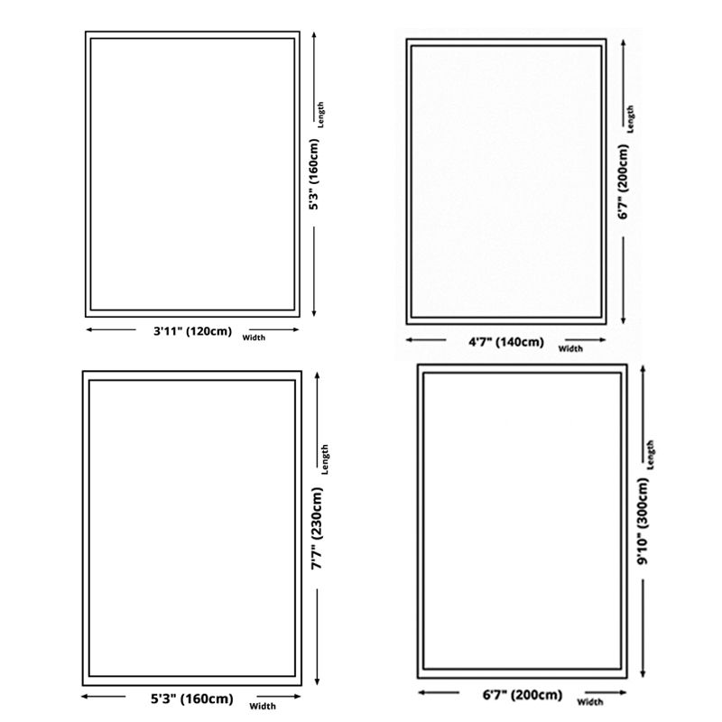 Contemporary Checkered Print Rug Polyester Area Carpet Stain Resistant Indoor Rug for Living Room