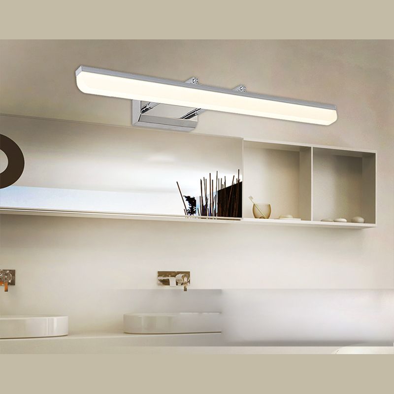 Aluminium LED Linear Wall Sconce in Modern Concise Style Stainless-Steel Extendable Wall Lamp with Acrylic Shade