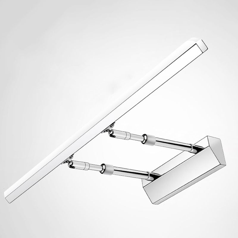 Silbere lineare LED Ausleitbare Wandlampe im modernen Stil Edelstahlwandleuchte mit Acrylschatten