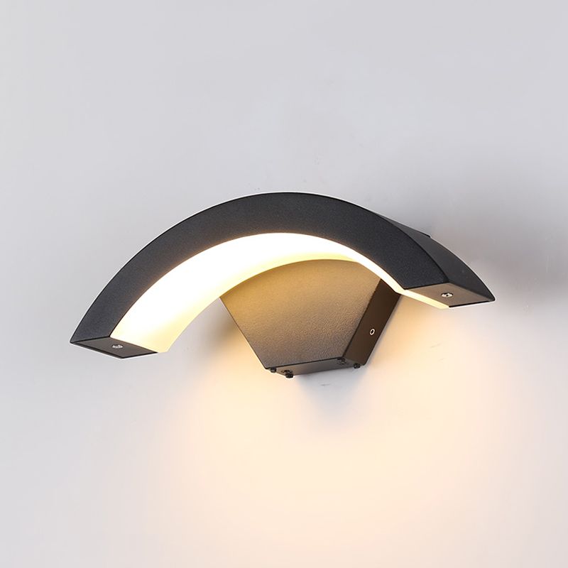 Moderne Stil Aluminium Wandleuchten Arc Form 11,5 "breites LED -Wandlicht für Outdoors