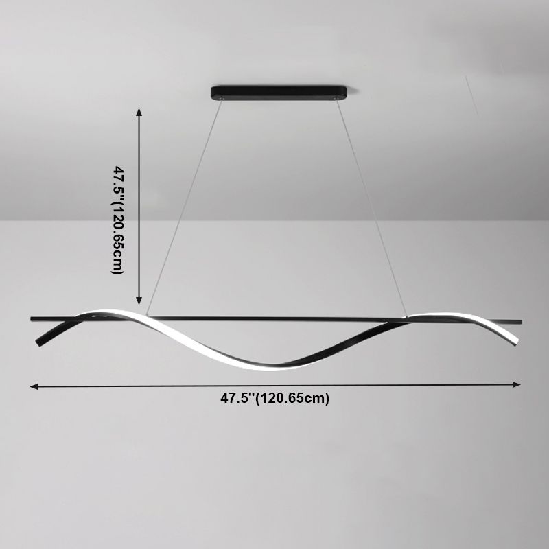 Lineaire kroonluchter eiland kroonluchter licht moderne metalen kroonluchter verlichtingsarmaturen