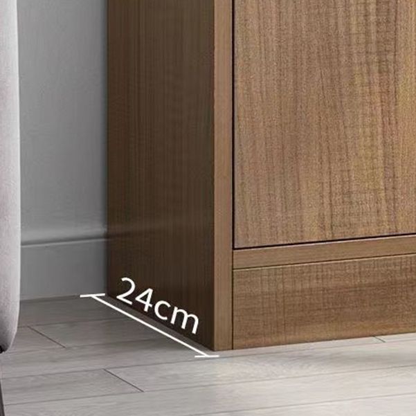 Modern Style Bookshelf Closed Back Wood Bookcase with Doors for Home Office