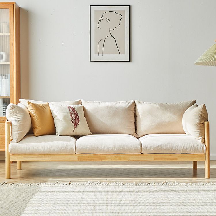 3-Seater 32.67" H Solid Wood Frame Pillow Top Arm Sofa for Living Room