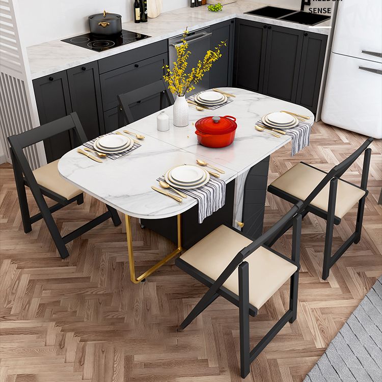 Rectangle Table à manger moderne du milieu du siècle Table de base en métal pour salle à manger, 59 "L x 31,5" L x 29,3 "H