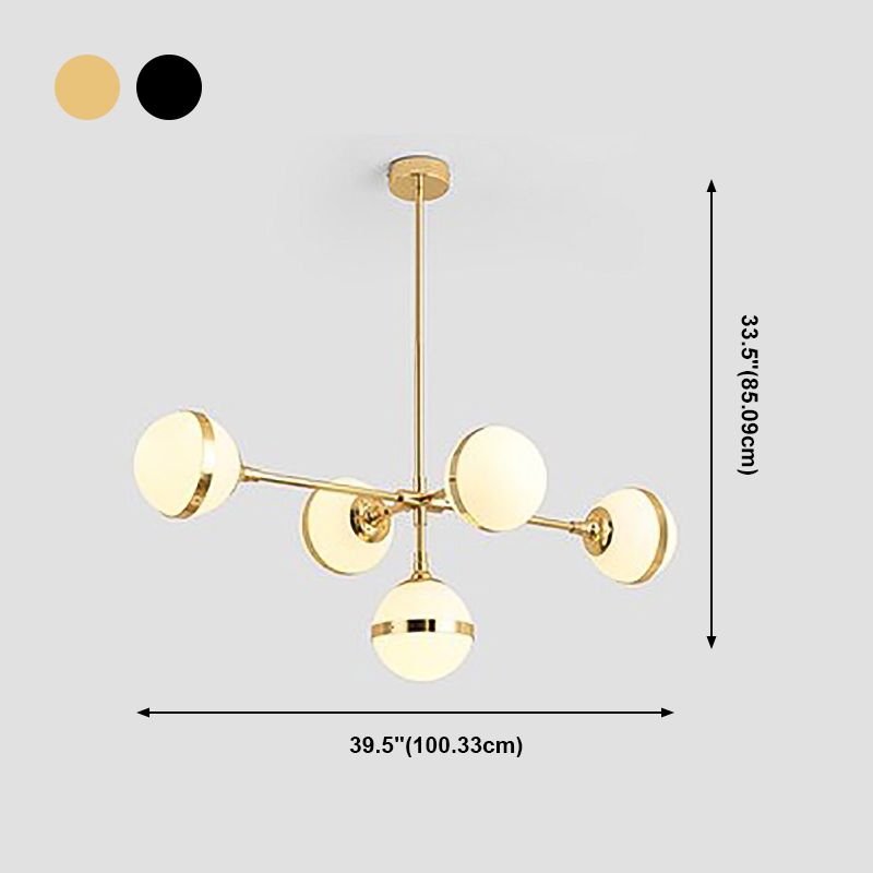 Stile moderno a forma sferica luci isola