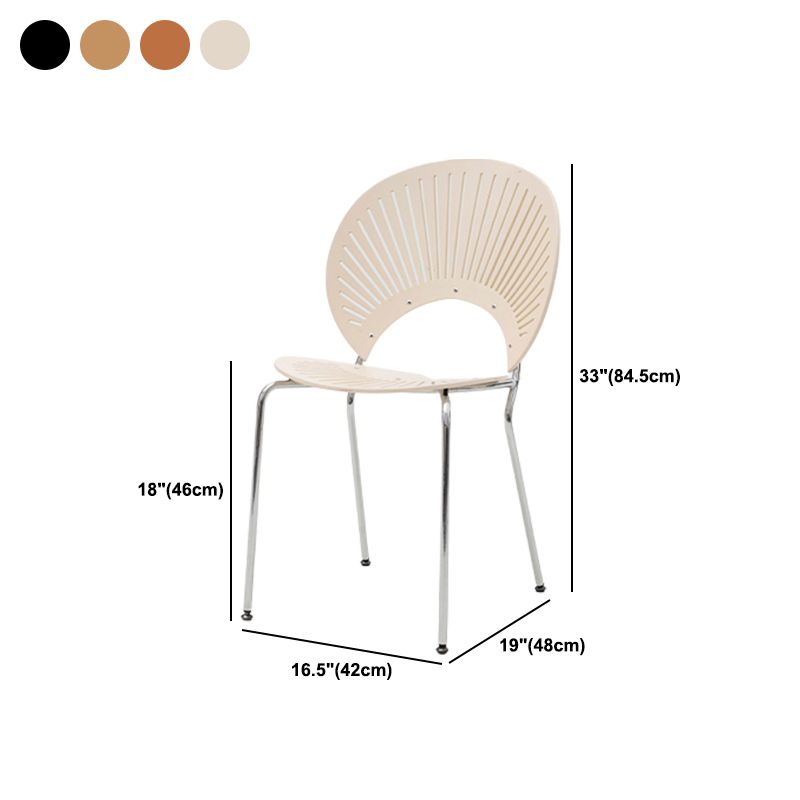 Modern Armless Dining Chairs Solid Wood Windsor Back Dining Side Chair