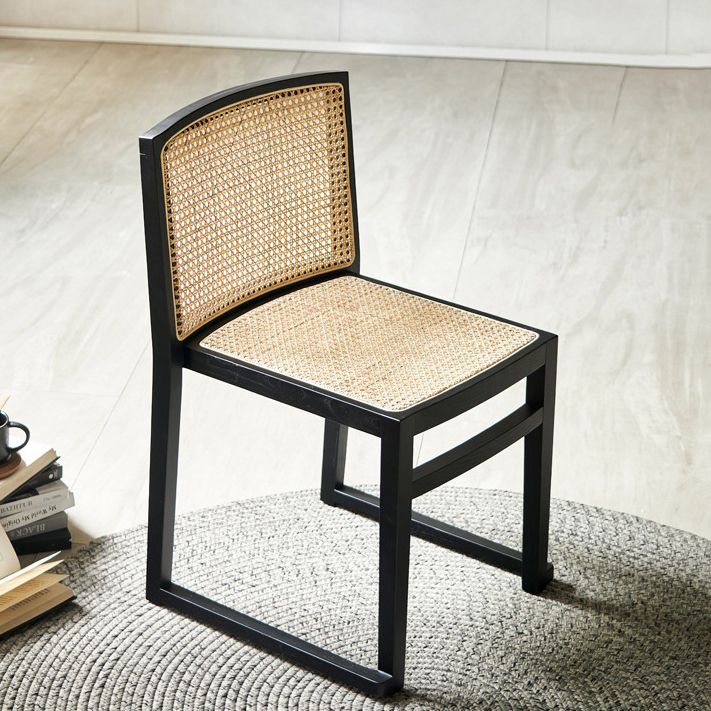 Traditional Style Dining Chair Solid Wood Stackable Side Chair for Home