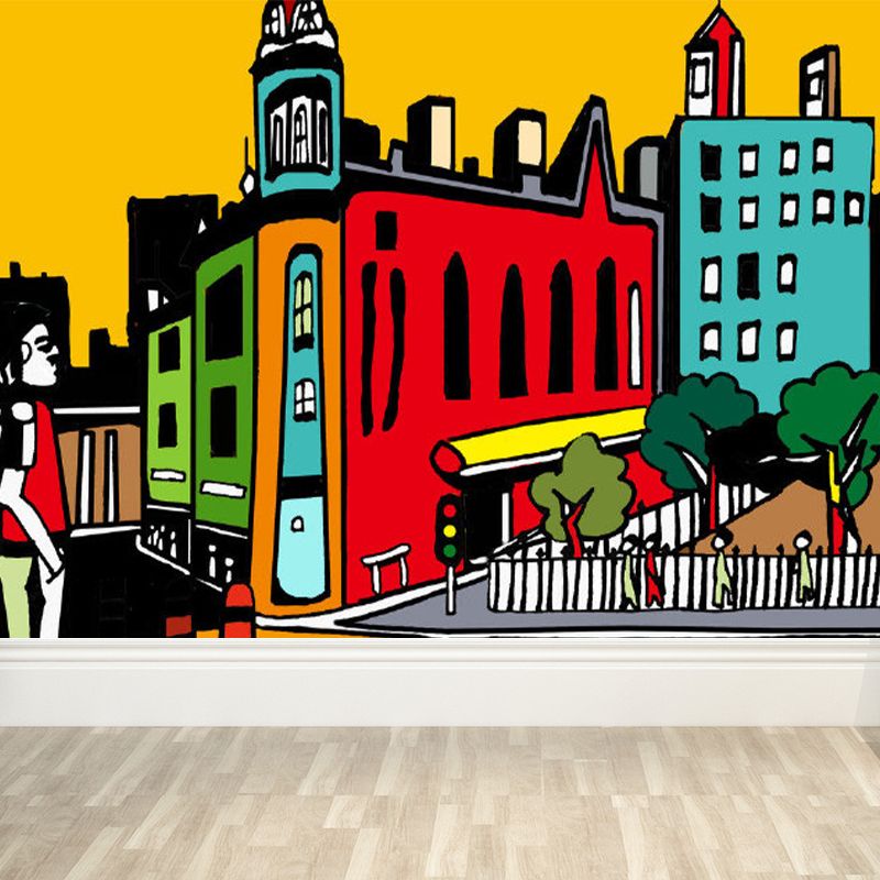 Landscape Mural Decal Modern Decorative Living Room Wall Covering, Custom Printed