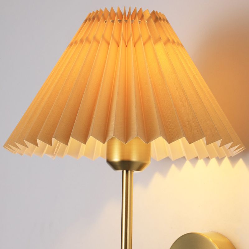 Contemporary Wall Sconce Fabric 1 Light Sconce Lighting for Living Room