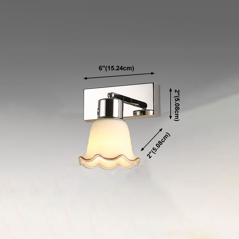 Luminaire miroir moderne Lithinage de mur de salle de bain en verre simpliste