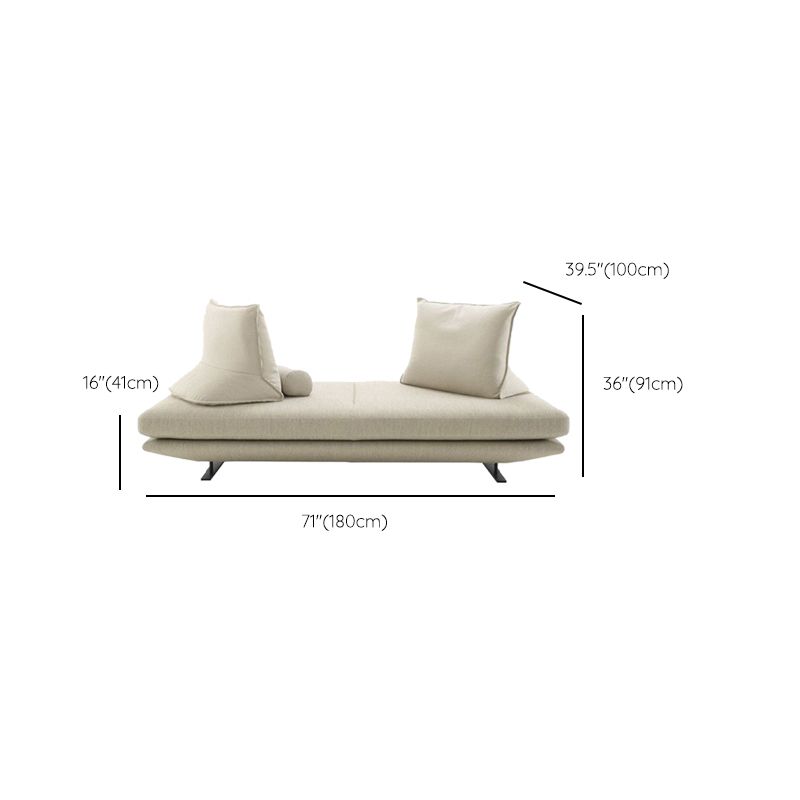 Modern Chaise Lounge Couch Cushioned Chaise Lounge with Pillow