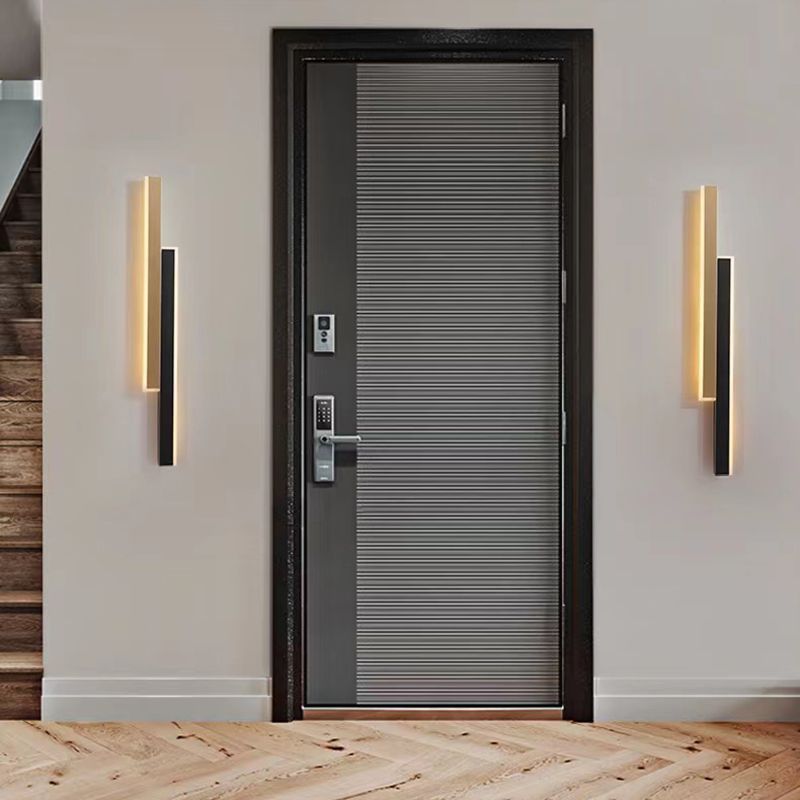 Linear Shape Metal Wall Light Modern Style 2 Lights Wall Mounted Light