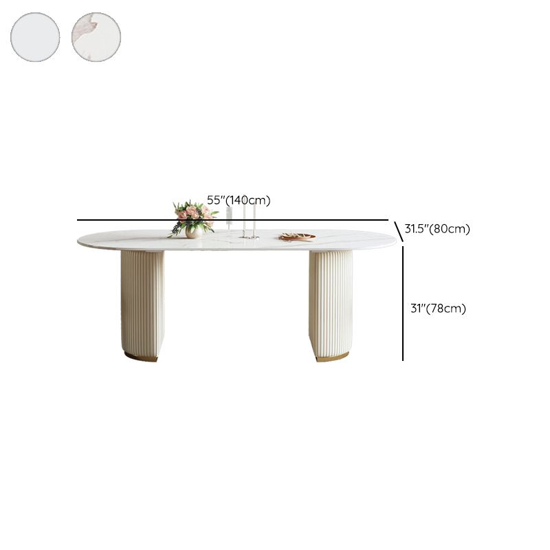 Dining Room Dinner Kitchen Table Simple Pedestal Stone Dining Table