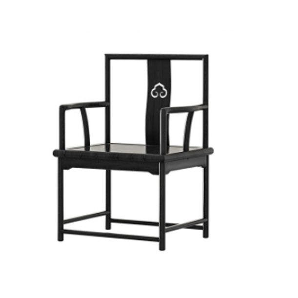 Contemporary Style Solid Black Wood Dining Table with Chairs