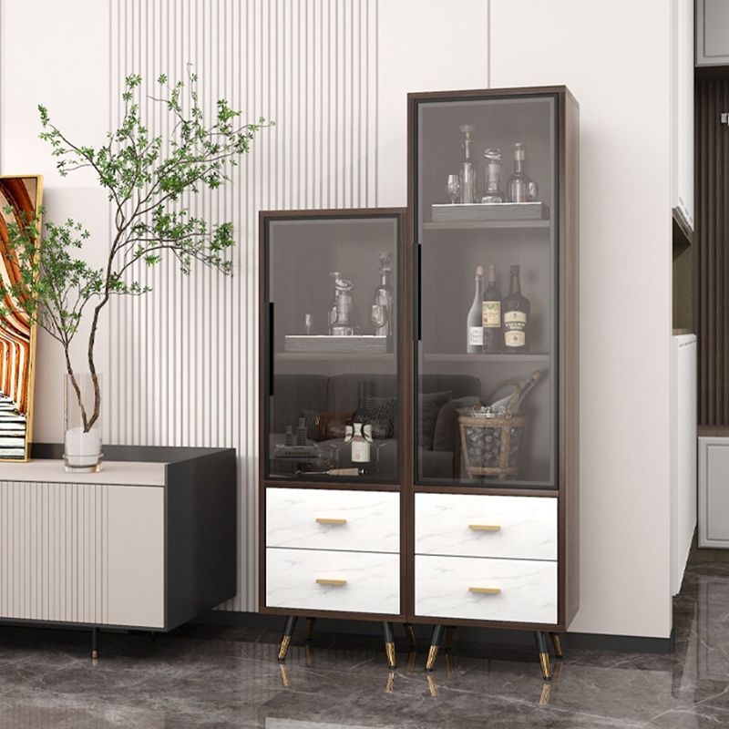 Floor Wine Bottle Holder Solid Wood Wine Bottle Rack for Living Room