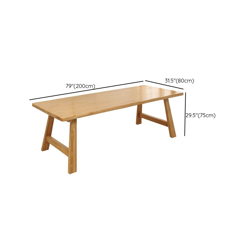 Contemporary Solid Wood Furniture 1/2/5/7 Pcs Dining Room Table Set in Natural