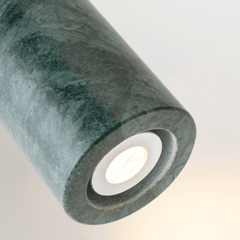 1-Light Line Hanging Pendant Modern Style Marble Hanging Lighting for Living Room