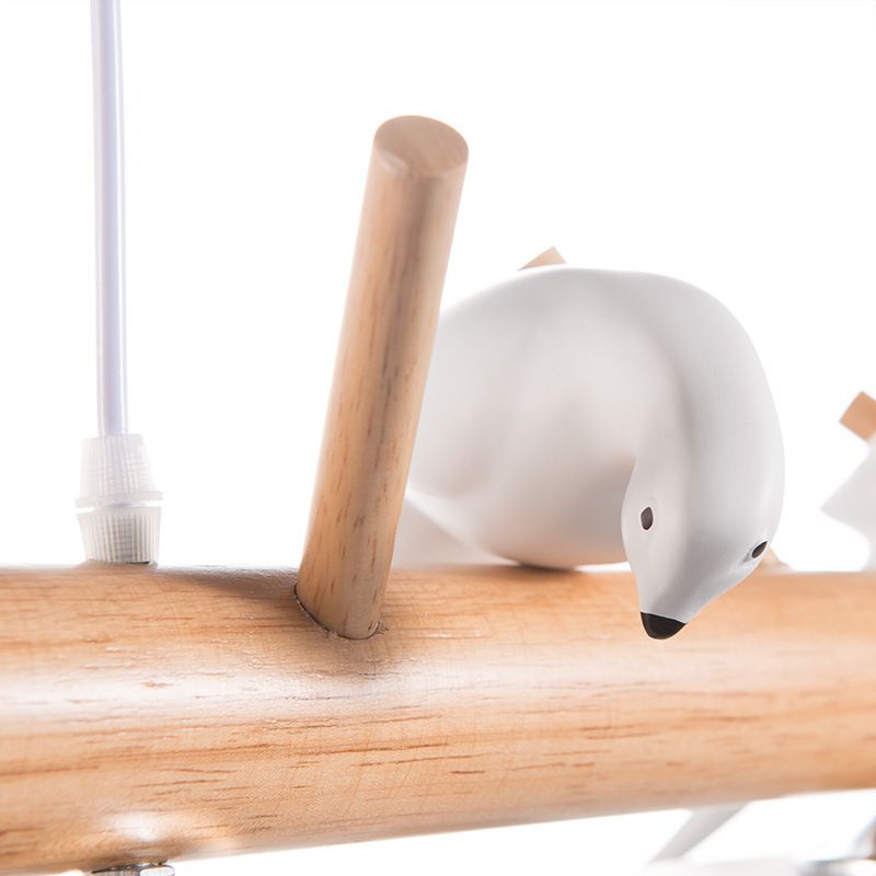 Modern Chandelier Linear White Glass 3-Light Chandelier Lights for Dining Room