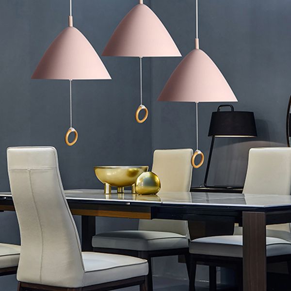 Éclairage suspendu en forme de cône MACARON MACARON MÉTAL 1 PENDANT LEIL