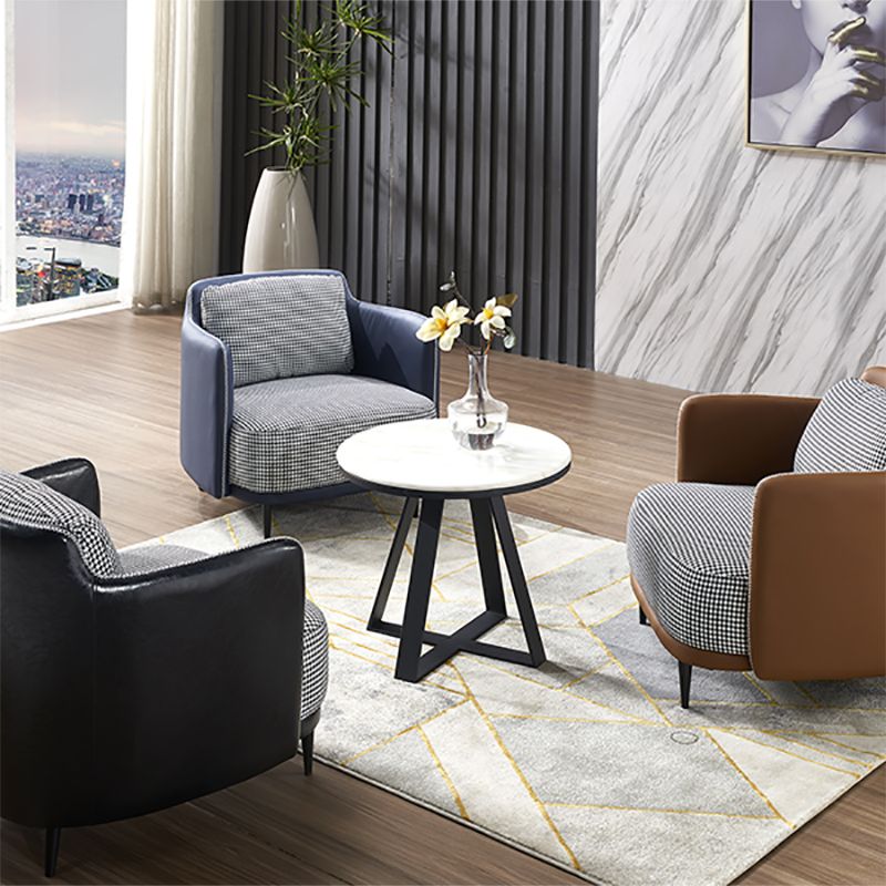 Moderne Baumwoll -Quadrat -Armsofa 29,9 "W mit Oberkissen für Wohnzimmer