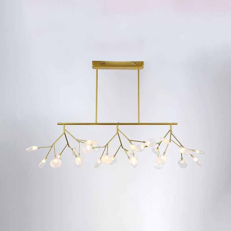 Heracleum Island Pendant Light Contemporary Metallic Dining Room Suspension Lamp