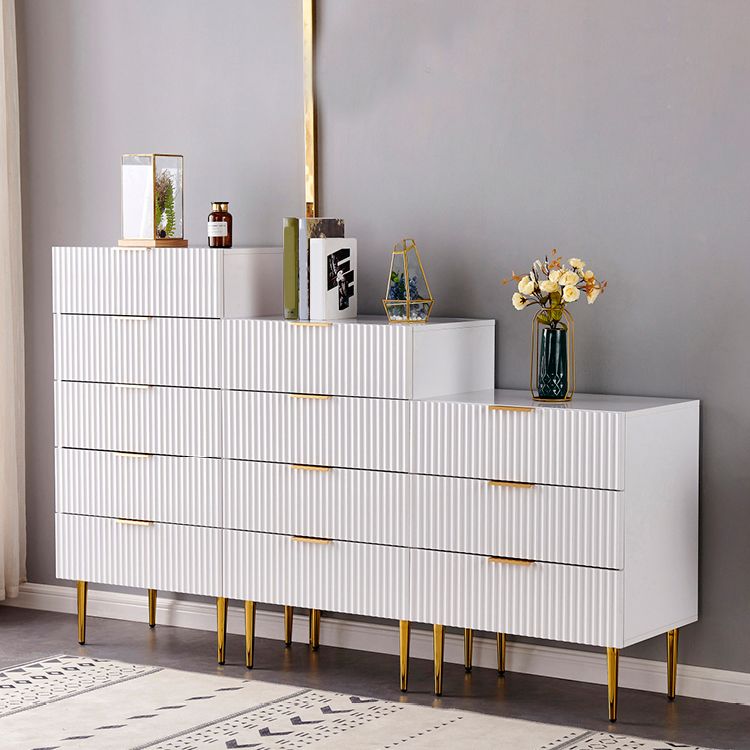 Classic Glam Storage Chest Manufactured Wood Dresser with 2/3/4/5/6 Drawers