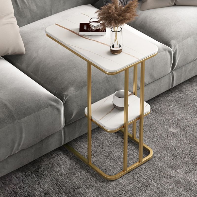 7.9"H Modern Style Side End Table Metal Frame Sofa Side Accent Table