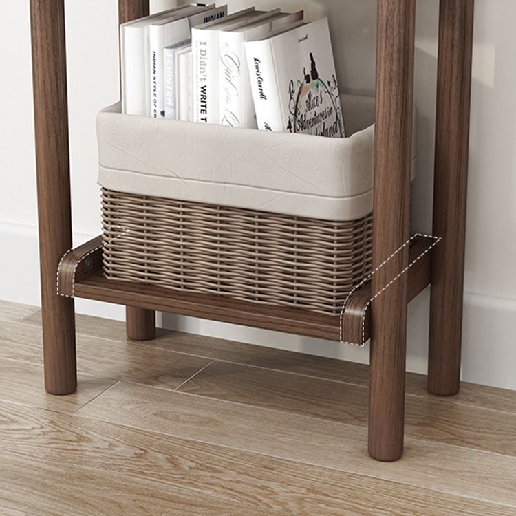 Modern Style Bookshelf Open Solid Wood Shelf Bookcase for Home