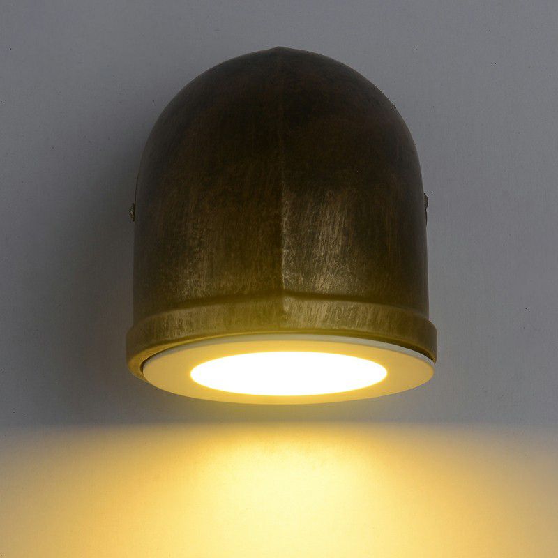 Bronze -Rohrrohr -Ecke geformte Wandleuchte Industrial Metall Garage LED LED -Lampe mit Glasdiffusor