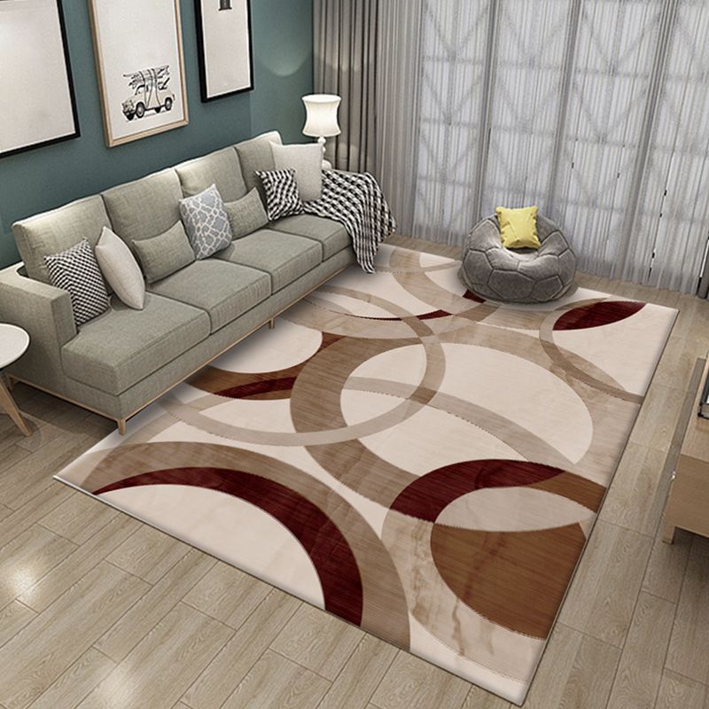 Eenvoudige meerkleurige abstracte tapijt synthetiek Modern gebied tapijt Non-slip achteruitgang voor huisdiervriendelijk tapijt voor woonkamer