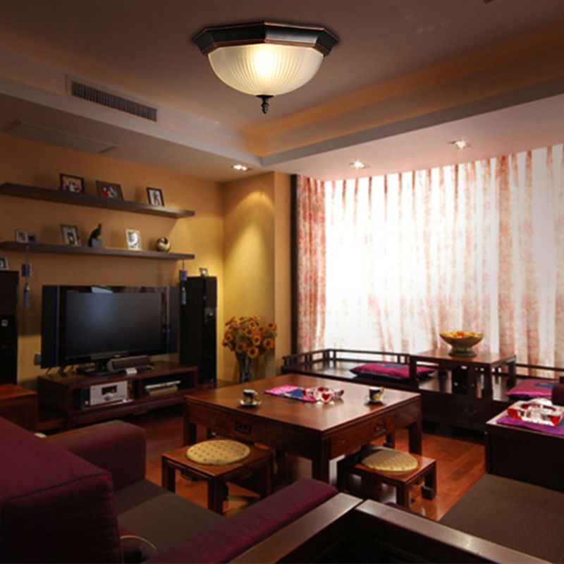 Plafonnier LED traditionnel à 1 lumière pour couloir