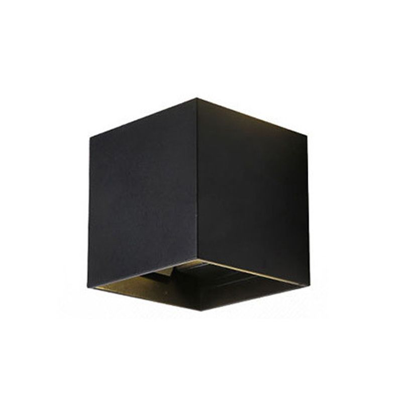 Square 2-Lights Wall Lighting Fixtures Modern Style Aluminum Wall Mounted Lamps