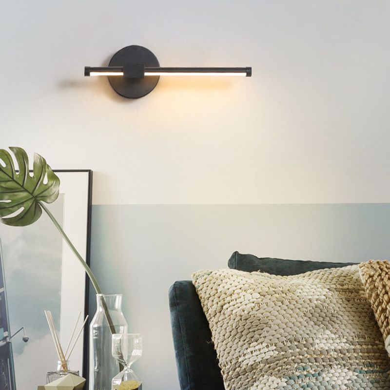 Strip Shape Wall Lighting Modern Style Metal 1 Lights Sconce Lamp for Living Room