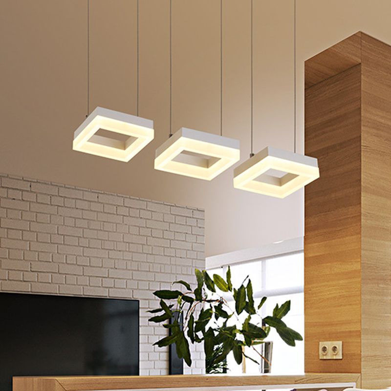 Modern Simplistic Hanging Lamp 3 Light LED Pendant Light for Living Room Dining Room