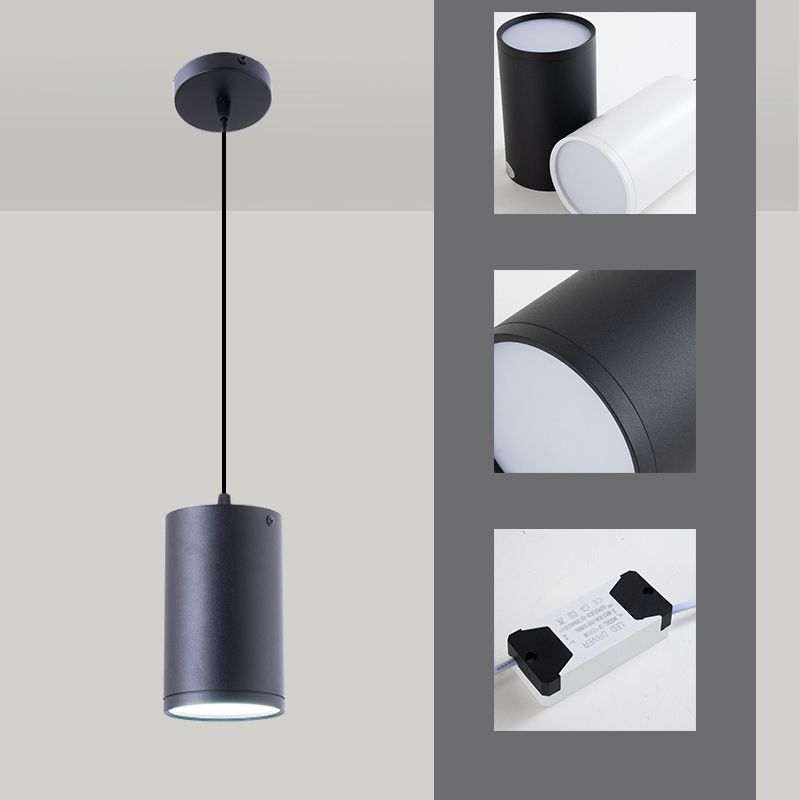 Lampada a pendente del corridoio Lampada del soffitto a LED Nordico con tonalità metallica cilindrica